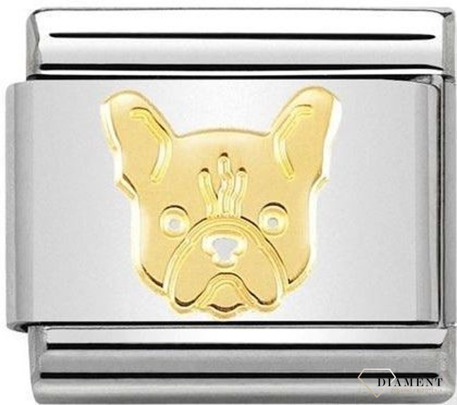 Nomination - Link 18K zawieszka złoto 'Pies francuski buldog' 030162 54 biżuteria nomination nomination zawieszki nomination baza.jpg